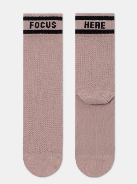 Lange Socken mit Ajourmuster Puderrosa " Focus - Here"